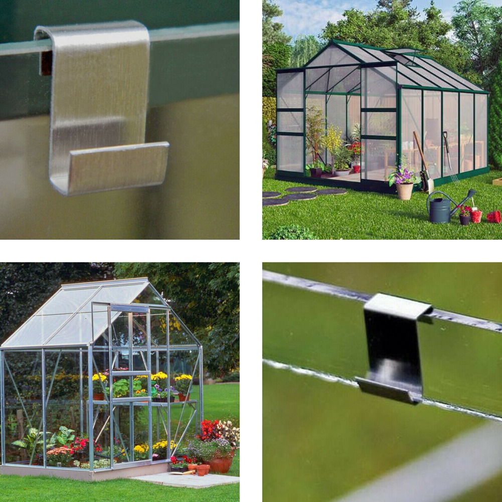 Greenhouse Z Overlap Glazing Clips Strong Aluminium for 3mm Glass 10mm Overlaps 
