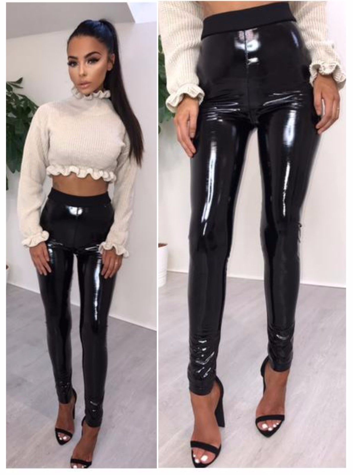 long leather leggings