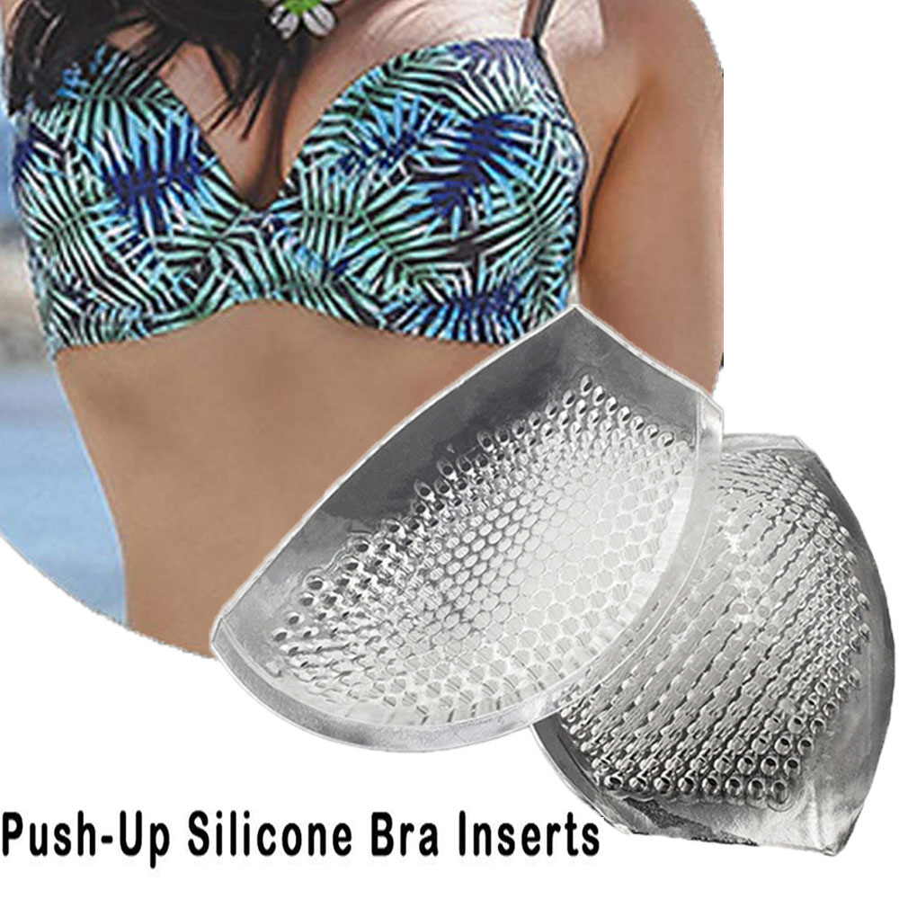 2PCS Soft Silicone Gel Bra Breast Enhancers Push Up Pads Bikini Fillets Insert