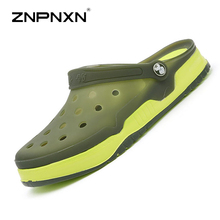 New 2016 Men’s Summer Shoes Sandals Breathable Beach Flip Flops Mens Mesh Lighted Shoes Outdoor Slip On Size 39-45