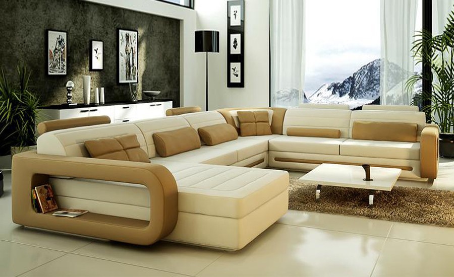 Sofa Modern Design Hot Sale Top Grain Leather Sofas Corner Couches
