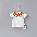 Retail 2016 Summer boys and girls short sleeved watermelon printing T shirt