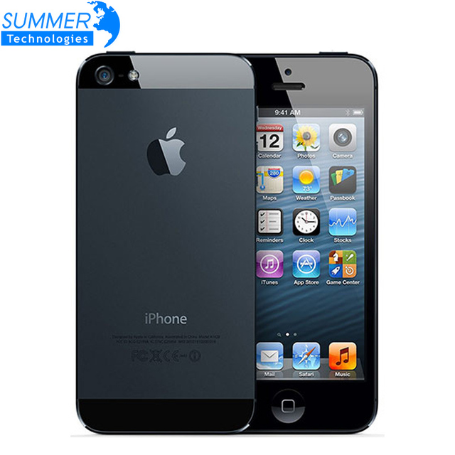 Оригинальный Разблокирована Apple iPhone 5 Сотовые Телефоны Двухъядерный 16 ГБ/32 ГБ 8MP камера 4.0 дюйм(ов) WI-FI GPS 3 Г IOS Используется Мобильный телефон