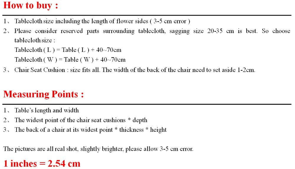 table cloth how to buy