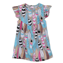 Factory Direct Sale Baby Girls Summer Dress Cheap Price Cotton Children Spring Clothing Boutique Kids Ruffle Cute Dress CD021