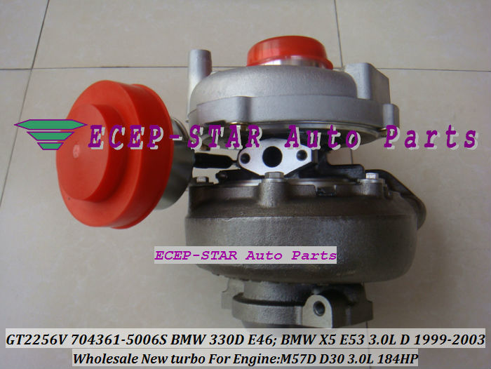 GT2256V 704361-5006S TURBINE Turbo Fit For bmw 330D E46 X5 3.0D E53,EngineM57D D30 3.0L 184HP 1999-2003 Turbocharger (3)