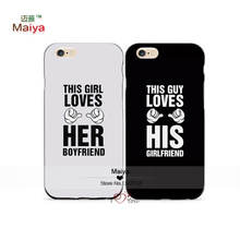 2pcs/Lots Loves Her Boyfriend Duo Lover Phone Cases For Iphone6 6plus Case Cover Valentine’s Gift