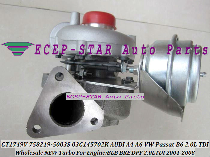 GT1749V 758219-5003S 03G145702K VW Volkswagen Passat B6 2.0L TDI AUDI A4 A6 2004-08 Engine BLB BRE DPF Turbocharger (2)