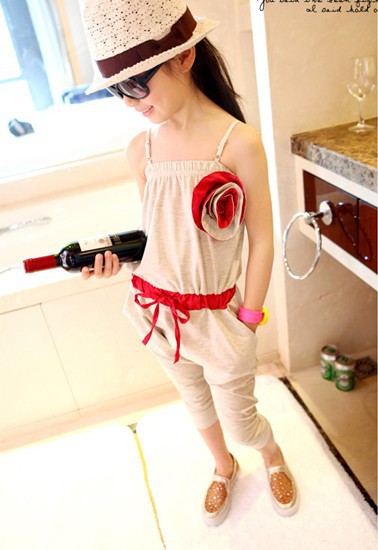 Promotion new fashion soft girl\'s flower suspender overalls with strips sexy children summer jumpsuit 4pcslot (25).jpg