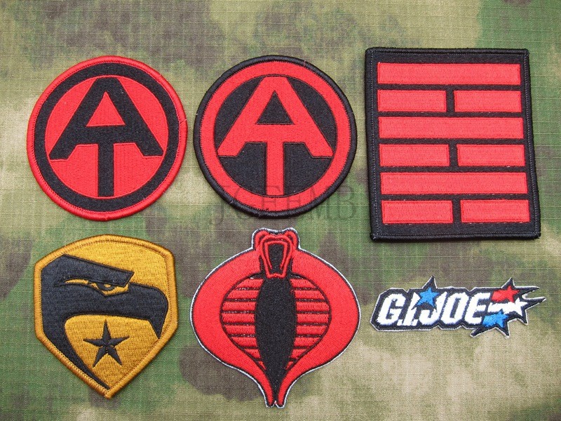 GI Joe Red & Black Snake Eyes Ninja Clan 3.75" Fully Embroidered Iron-On Patch 
