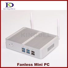 Fanless desktop pc windows 10 OS Intel Celeron N3150 Quad Core mini computer HDMI LAN WiFi