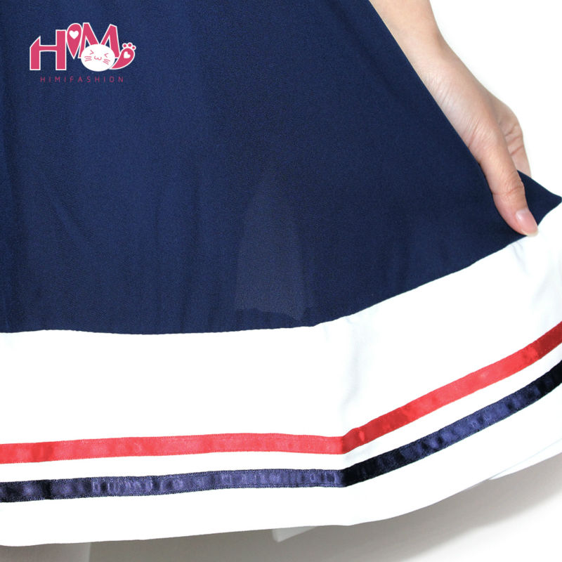 Japanese Fashion Vivi Preppy Princess Dress Harajuku Sailor Collar Navy Lolita Dress Pleated Bow Cotton Dress Pink For Ladies 8