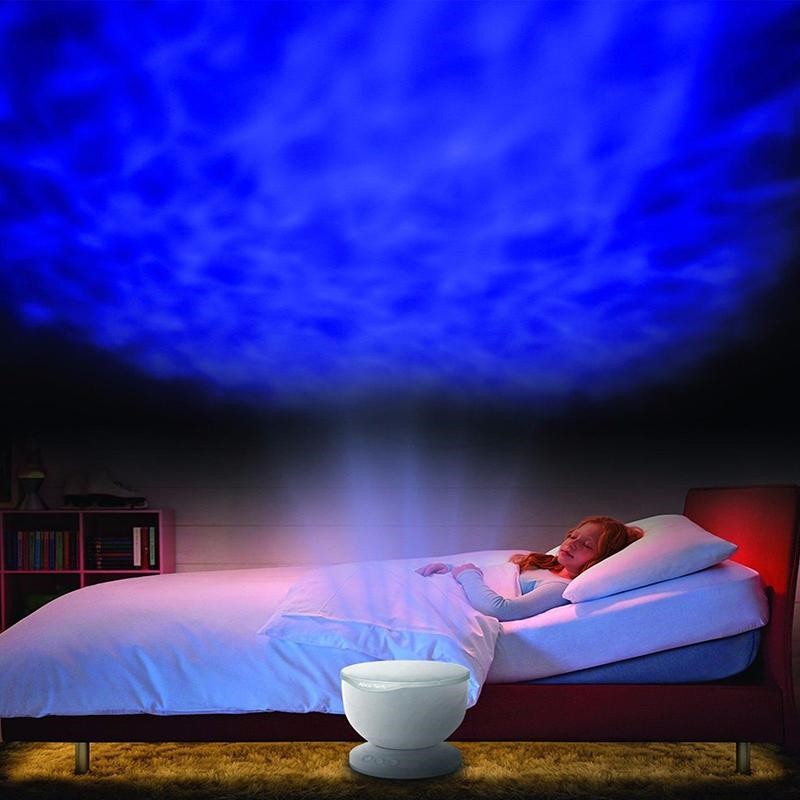 1 Pcs Sea Waves Ocean Nigh Light Projection Lamp USB LED Projector with Speaker MINI Wave Aurora Master Novelty Light Wholesale