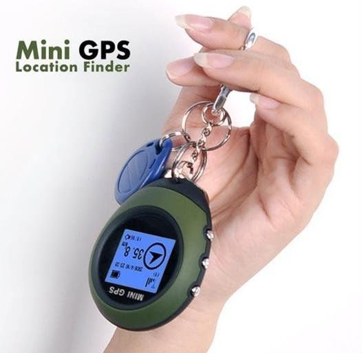 FREE SHIPPING! GPS Receiver + Location Finder Keychain (PG03 Mini GPS) GPS Location Finder/Receiver Keychain (green color))