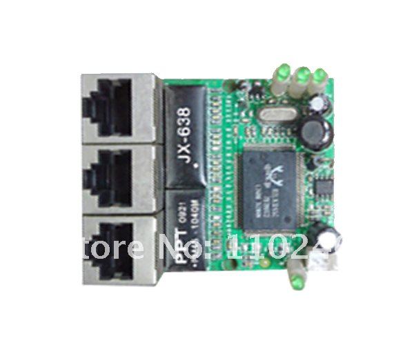 RTL8306S mini 3 port 10/100M Fast Ethernet switch