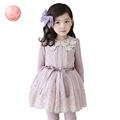 2016 High Quality Baby Girl Dress Toddler Baby Girls Kids Tutu Lace Dress Long Sleeve Princess