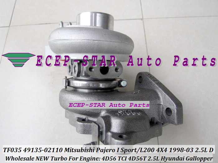 ECEP TF035 49135-02110 Turbo Turbocharger For Mitsubishi Pajero I Sport L200 4X4 2.5LD 1998-03 HYUNDAI Gallopper 2.5L 4D56 TCI 4D56T with gaskets (4)