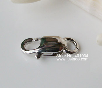 925 Sterling Silver Lobster Clasp Lobster Claw Clip with Jump Ring for Jewelry Supply Jewelry Findings 8mm 9mm 11mm 13mm 15mm Choosable