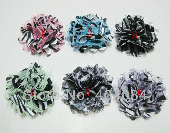 200pcs/Лот 2 «Зебра цветы сетка Зебра цветы без волос клипы девушек волосы аксессуар 6 цветов 200pcs/Лот 2 «Зебра цветы сетка Зебра цветы без волос клипы девушек волосы аксессуар 6 цветов