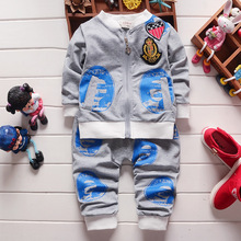 2016 Baby Boy /Girl 4Color Clothes Children Cartoon Clothing Set Hoody Coat+Pants, Toddler Tracksuits For Boys Girls