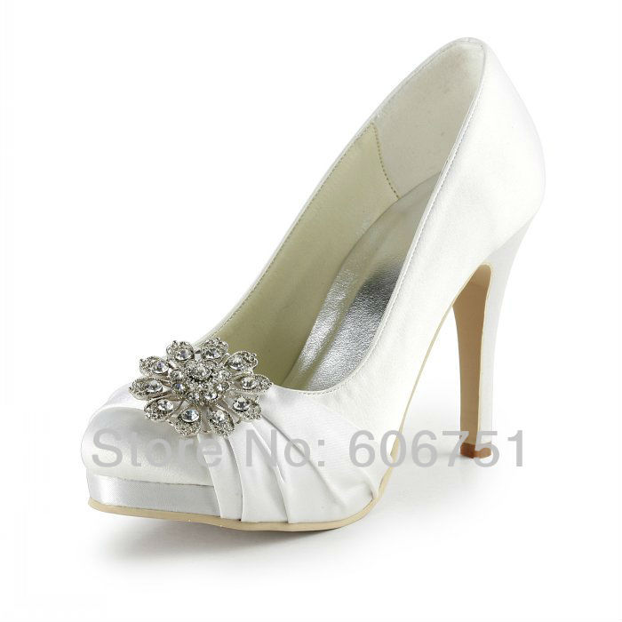 colored or ivory bridal shoes