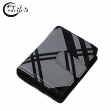 Chequer New Hasp Women Purse W043 Short PU Leather Lady Wallet High-grade Handbag Female Clutch Bag Chequer New Hasp Women Purse