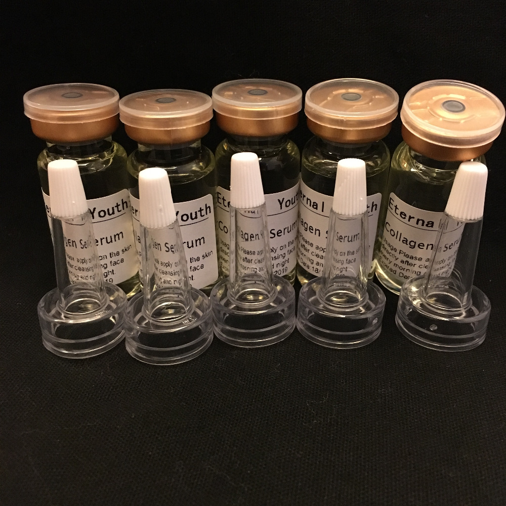 5x 10ml POWERFUL COLLAGEN GROWTH SERUM LIQUID FIRMING FACE LIFT ACTIVE PEPTIDES EGF Essence