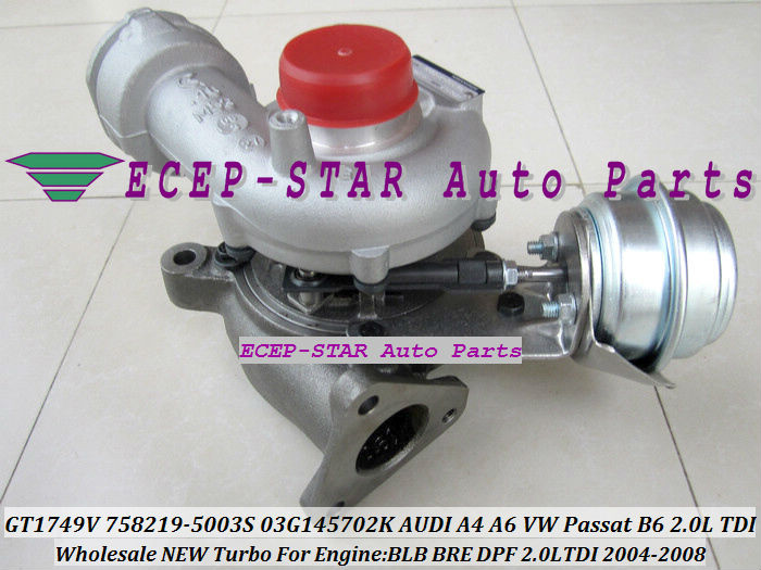 GT1749V 758219-5003S 03G145702K VW Volkswagen Passat B6 2.0L TDI AUDI A4 A6 2004-08 Engine BLB BRE DPF Turbocharger