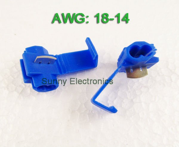 10x Electrical Terminals Crimp Quick Splice Lock Wire Connector 18-14 Gauge Blue