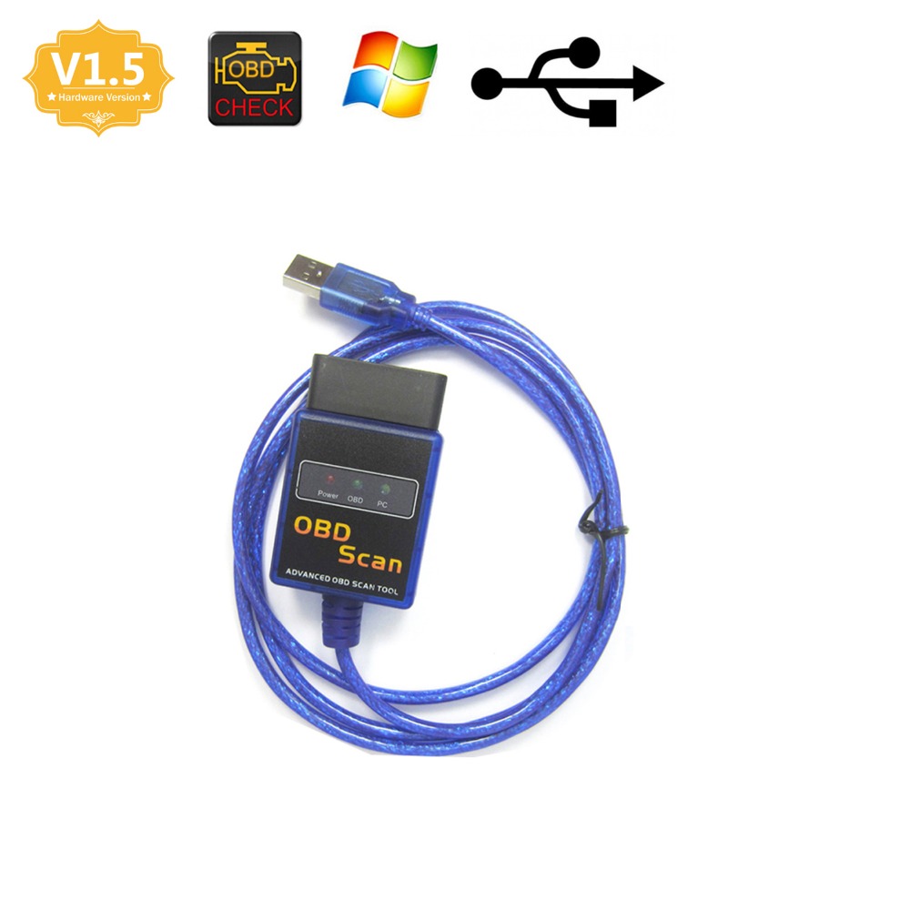 Elm327 V1.5 USB  OBDII ELM 327      OBD2