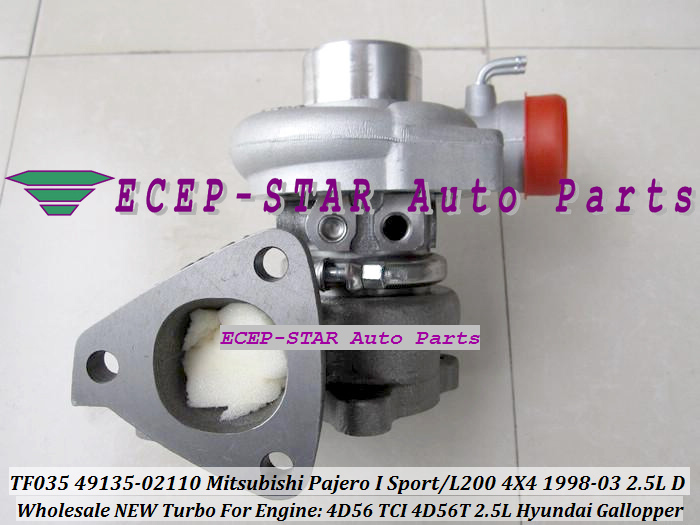 ECEP TF035 49135-02110 Turbo Turbocharger For Mitsubishi Pajero I Sport L200 4X4 2.5LD 1998-03 HYUNDAI Gallopper 2.5L 4D56 TCI 4D56T with gaskets (1)