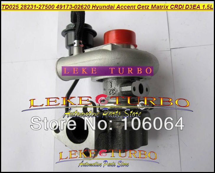 TD025 28231-27500 49173-02610 Hyundai Accent Matrix Getz KIA Cerato Rio 1.5L CRDi 2001-05 D3EA turbocharger (4)
