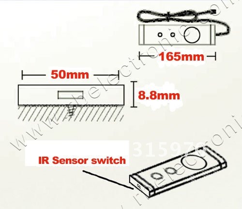 Description Picture 3 of itemLed Door Control Light 12VDC 2W Under Cabinet Light  Slim White Warm White  House Cupboard Decoration 1pcs/lot