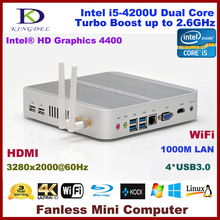 Intel I5 micro computer windows 8,Barebone,3D gaming, Dual Core CPU Quad Threads Wifi, 4*USB 3.0 Port,metal case